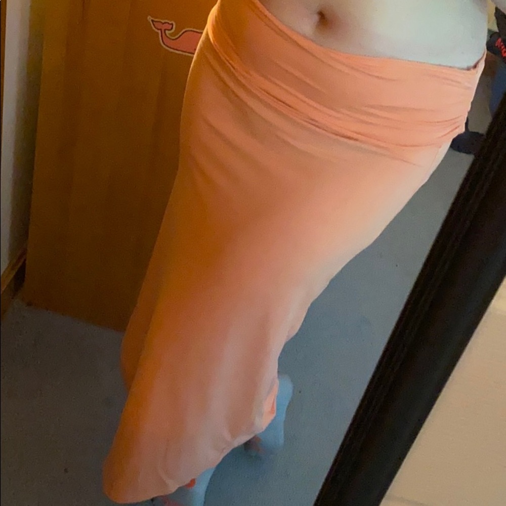 Coral maxi skirt